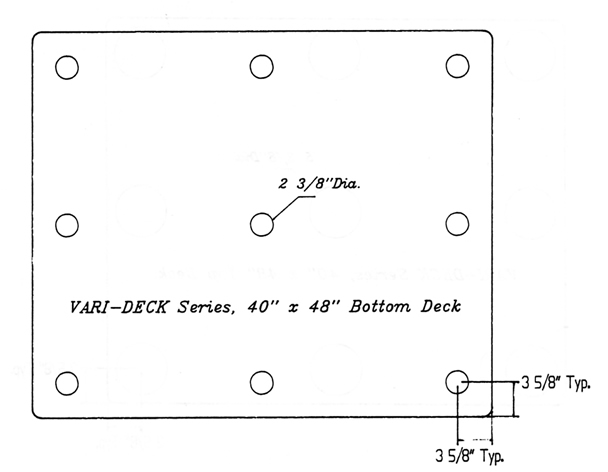 vari-deck support pallet leg